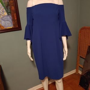 NWT Calvin Klein Off the Shoulder Sheath Dress Ult